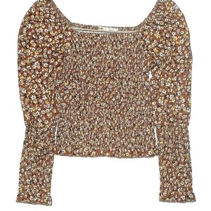 Mi Ami Youth Size 12 Floral Peasant Blouse